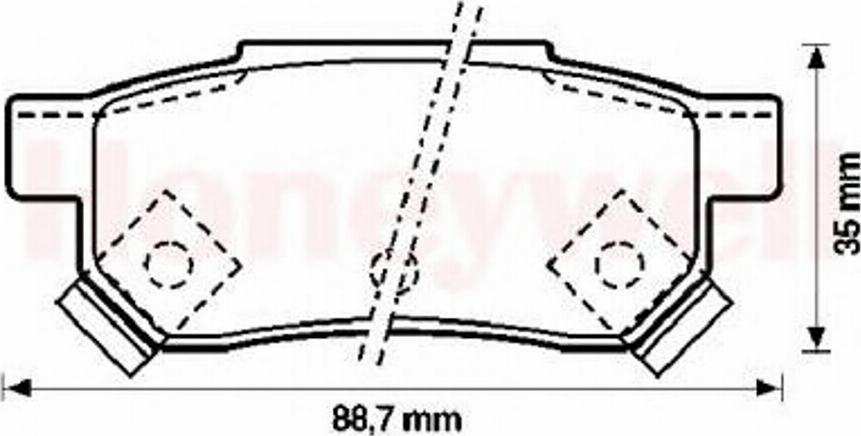 BENDIX 572137B - Brake Pad Set, disc brake autospares.lv