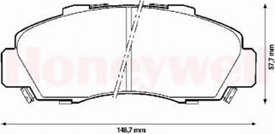 BENDIX 572393B - Brake Pad Set, disc brake autospares.lv