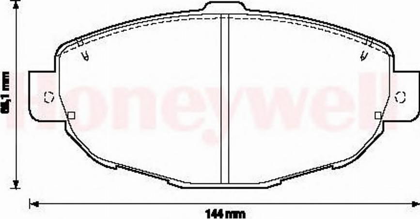 BENDIX 572364B - Brake Pad Set, disc brake autospares.lv