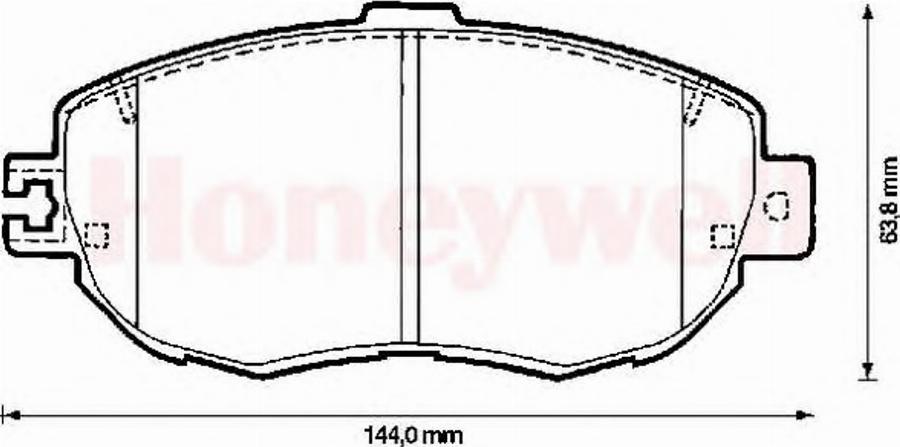 BENDIX 572380B - Brake Pad Set, disc brake autospares.lv