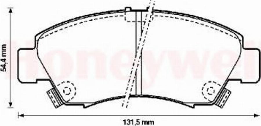 BENDIX 572324B - Brake Pad Set, disc brake autospares.lv