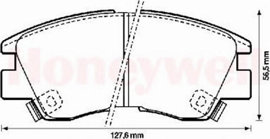 BENDIX 572281B - Brake Pad Set, disc brake autospares.lv