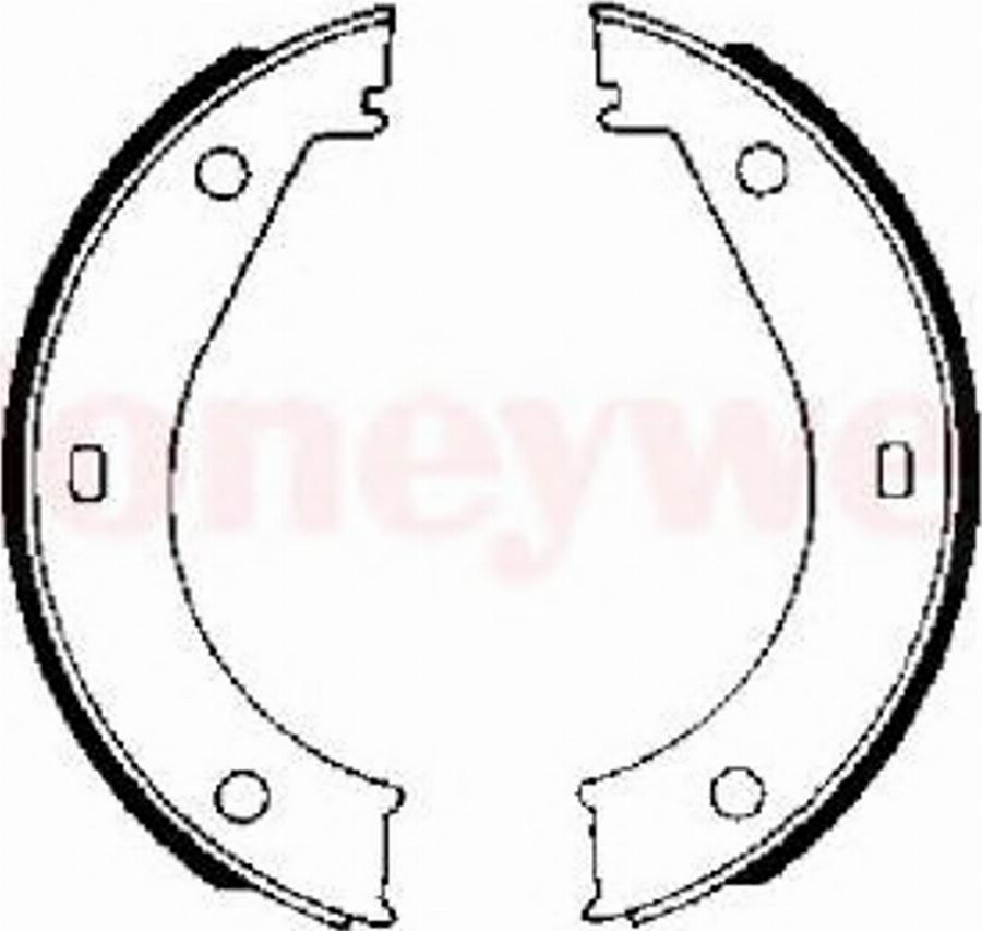 BENDIX 361266 B - Brake Shoe Set, parking brake autospares.lv