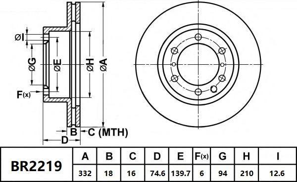 Bendix-AU BR2219 ULT4WD - Brake Disc autospares.lv