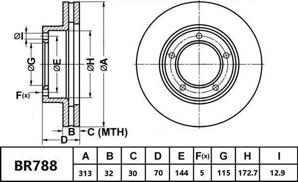 Ruville BFR530710 - Brake Disc autospares.lv