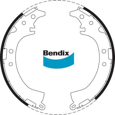 Bendix-AU BS1747 - Brake Shoe Set autospares.lv