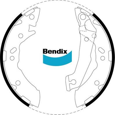 Bendix-AU BS1739 - Brake Shoe Set autospares.lv