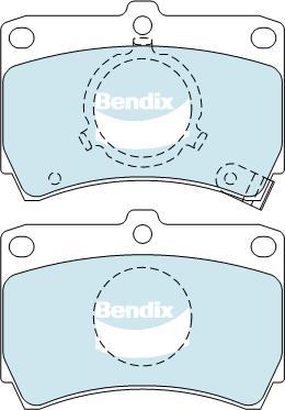 Bendix-AU DB406 GCT - Brake Pad Set, disc brake autospares.lv