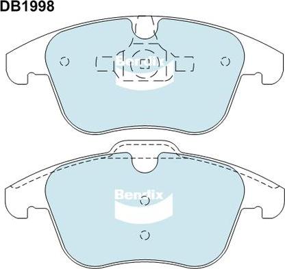 Bendix-AU DB1998 EURO+ - Brake Pad Set, disc brake autospares.lv