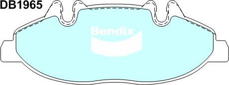 Bendix-AU DB1965 HD - Brake Pad Set, disc brake autospares.lv