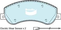 Bendix-AU DB1915 4WD - Brake Pad Set, disc brake autospares.lv
