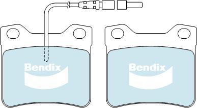 Bendix-AU DB1988 HD - Brake Pad Set, disc brake autospares.lv