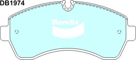 Bendix-AU DB1974 HD - Brake Pad Set, disc brake autospares.lv