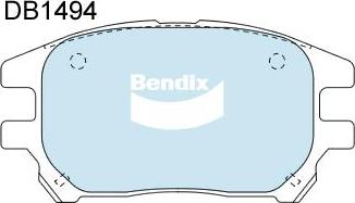 Bendix-AU DB1494 -4WD - Brake Pad Set, disc brake autospares.lv