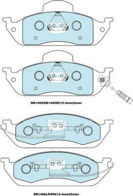 Bendix-AU DB1406 EURO+ - Brake Pad Set, disc brake autospares.lv