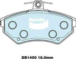 Bendix-AU DB1400 EURO+ - Brake Pad Set, disc brake autospares.lv