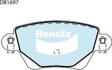 Bendix-AU DB1697 GCT - Brake Pad Set, disc brake autospares.lv