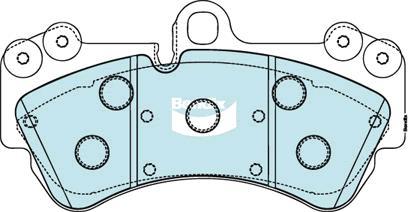 Bendix-AU DB1676 EURO+ - Brake Pad Set, disc brake autospares.lv