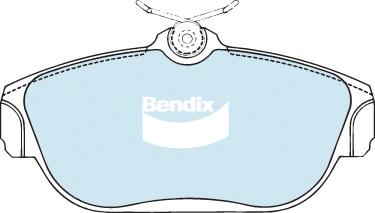 Bendix-AU DB1198 EURO+ - Brake Pad Set, disc brake autospares.lv