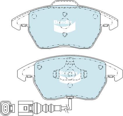 Bendix-AU DB1849 EURO+ - Brake Pad Set, disc brake autospares.lv