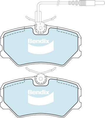 Bendix-AU DB1258 GCT - Brake Pad Set, disc brake autospares.lv