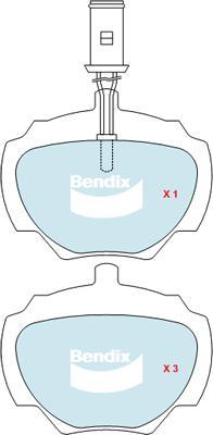 Bendix-AU DB1285 -4WD - Brake Pad Set, disc brake autospares.lv