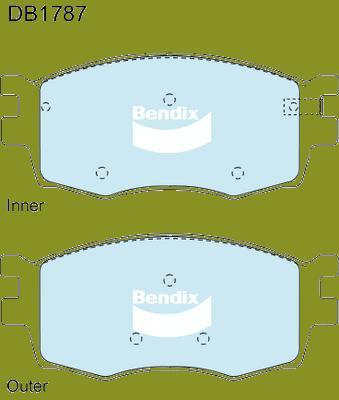 Bendix-AU DB1787 GCT - Brake Pad Set, disc brake autospares.lv