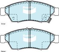 Bendix-AU DB1733 GCT - Brake Pad Set, disc brake autospares.lv