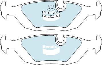 Bendix-AU DB296 EURO+ - Brake Pad Set, disc brake autospares.lv