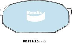 Bendix-AU DB291 GCT - Brake Pad Set, disc brake autospares.lv