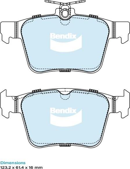 Bendix-AU DB2415 EURO+ - Brake Pad Set, disc brake autospares.lv