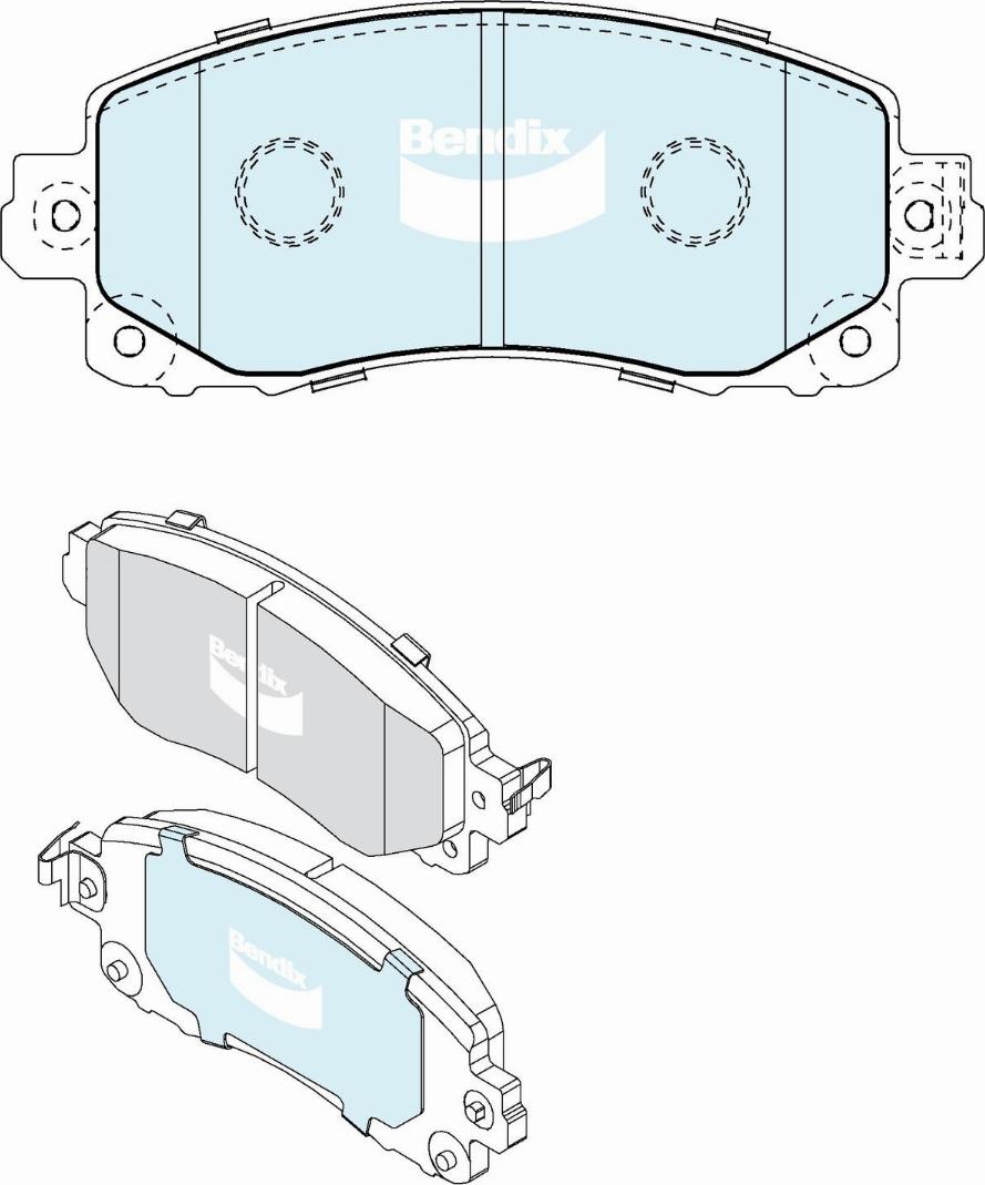 Bendix-AU DB2480 4WD - Brake Pad Set, disc brake autospares.lv