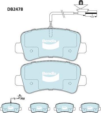 Bendix-AU DB2478 HD - Brake Pad Set, disc brake autospares.lv