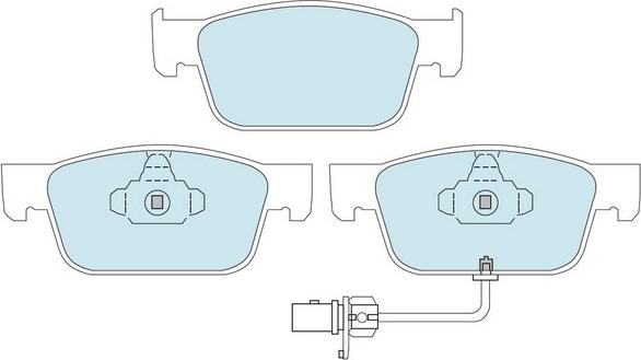 Bendix-AU DB2509 EURO+ - Brake Pad Set, disc brake autospares.lv