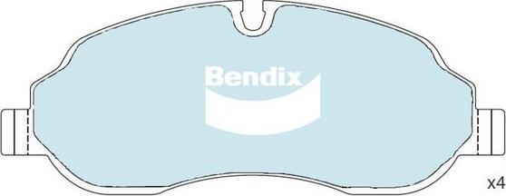 Bendix-AU DB2516 EURO+ - Brake Pad Set, disc brake autospares.lv