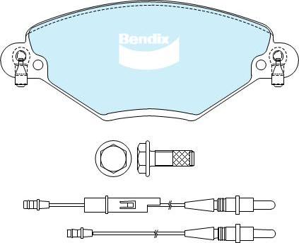 Bendix-AU DB2016 EURO+ - Brake Pad Set, disc brake autospares.lv