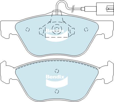 Bendix-AU DB2037 EURO+ - Brake Pad Set, disc brake autospares.lv