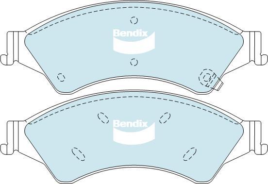 Bendix-AU DB2074 -4WD - Brake Pad Set, disc brake autospares.lv