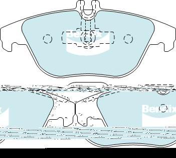 Bendix-AU DB2182 EURO+ - Brake Pad Set, disc brake autospares.lv