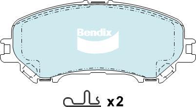 Bendix-AU DB2345 -4WD - Brake Pad Set, disc brake autospares.lv