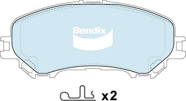 Bendix-AU DB2345 HD - Brake Pad Set, disc brake autospares.lv