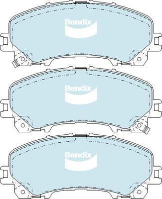 Bendix-AU DB2341 4WD - Brake Pad Set, disc brake autospares.lv