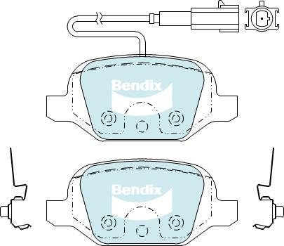 Bendix-AU DB2381 EURO+ - Brake Pad Set, disc brake autospares.lv