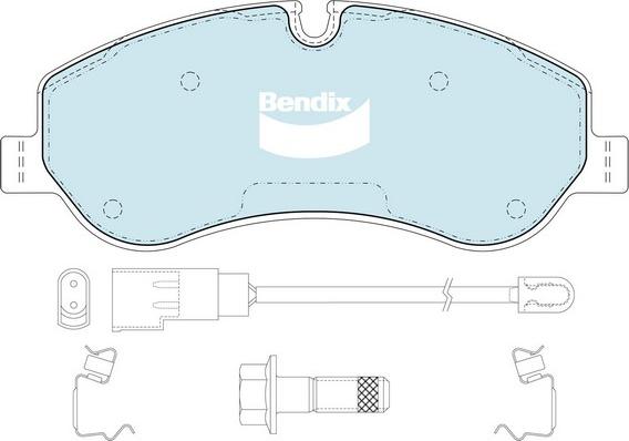 Bendix-AU DB2328 HD - Brake Pad Set, disc brake autospares.lv