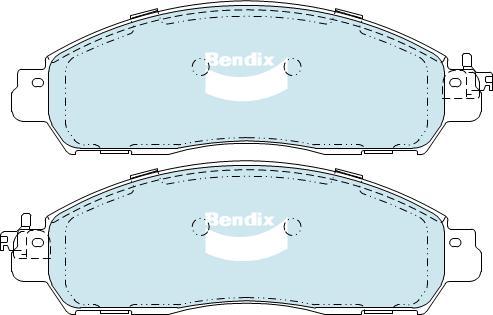 Bendix-AU DB2374 -4WD - Brake Pad Set, disc brake autospares.lv