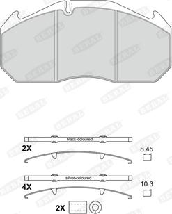 ABEX G6930 - Brake Pad Set, disc brake autospares.lv