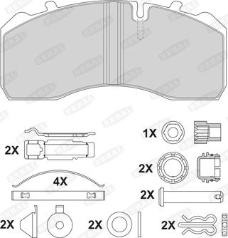 Beral 2919730004145694 - Brake Pad Set, disc brake autospares.lv