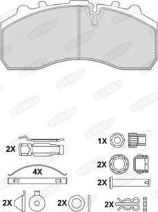 Beral 2917930004145694 - Brake Pad Set, disc brake autospares.lv