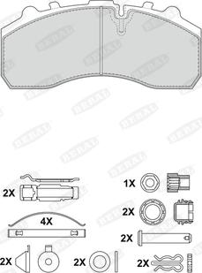 Beral 2917930004170834 - Brake Pad Set, disc brake autospares.lv