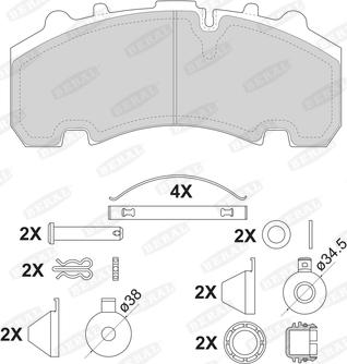 Beral 2926330004145754 - Brake Pad Set, disc brake autospares.lv